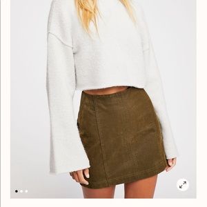 Free People Modern Femme Vegan Suede Mini Skirt